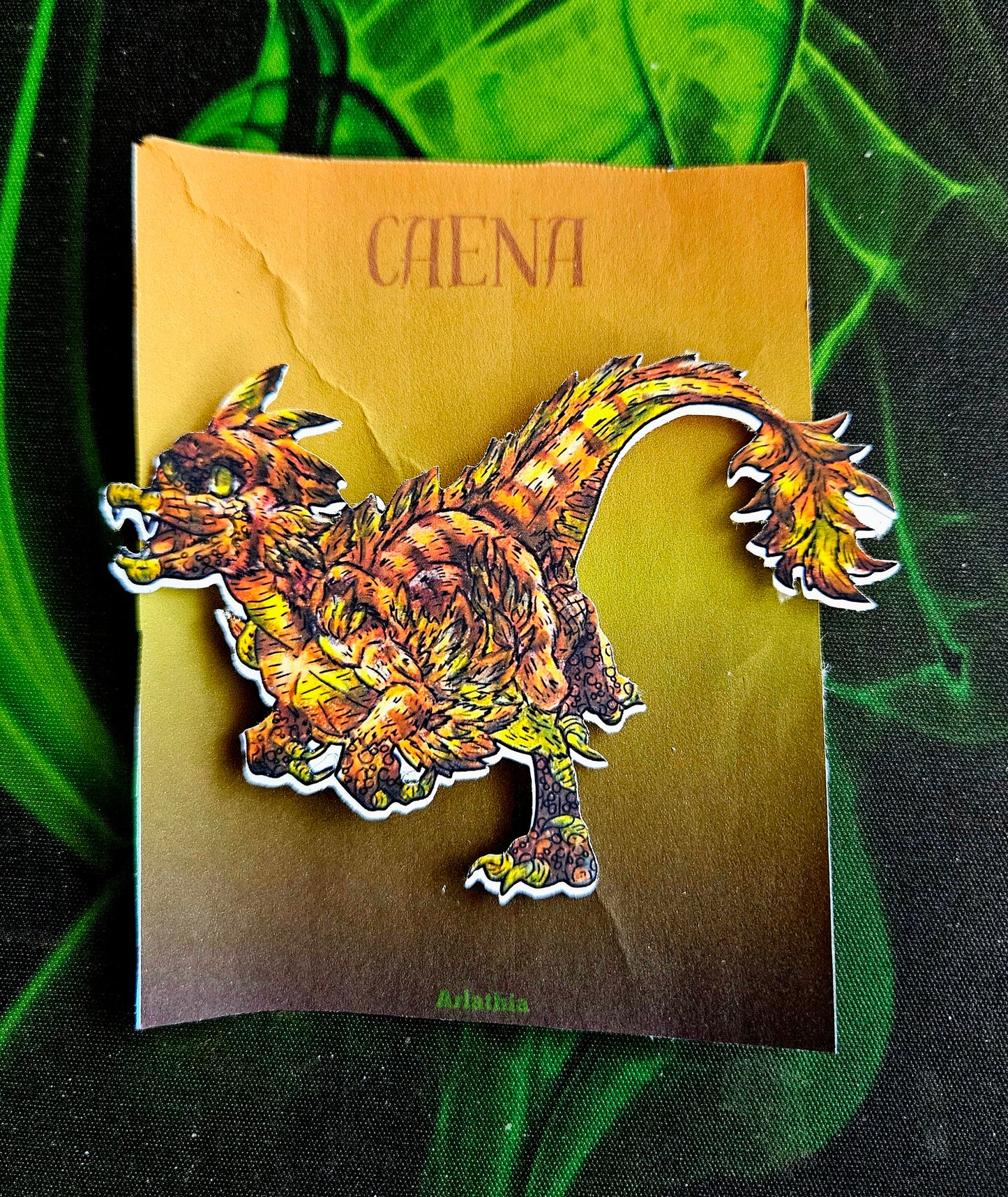 Caena the Raptor Running Sticker
