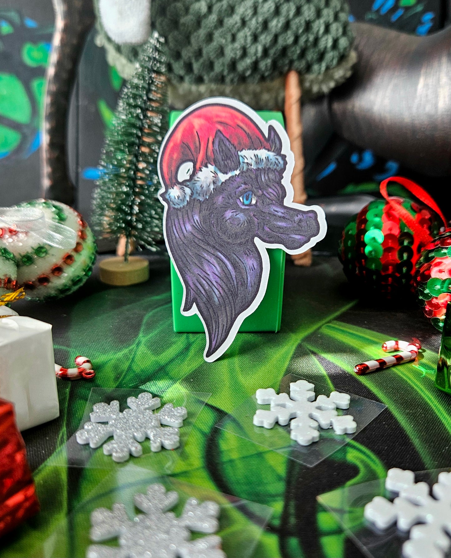 Black Ice the Horse Head Sticker