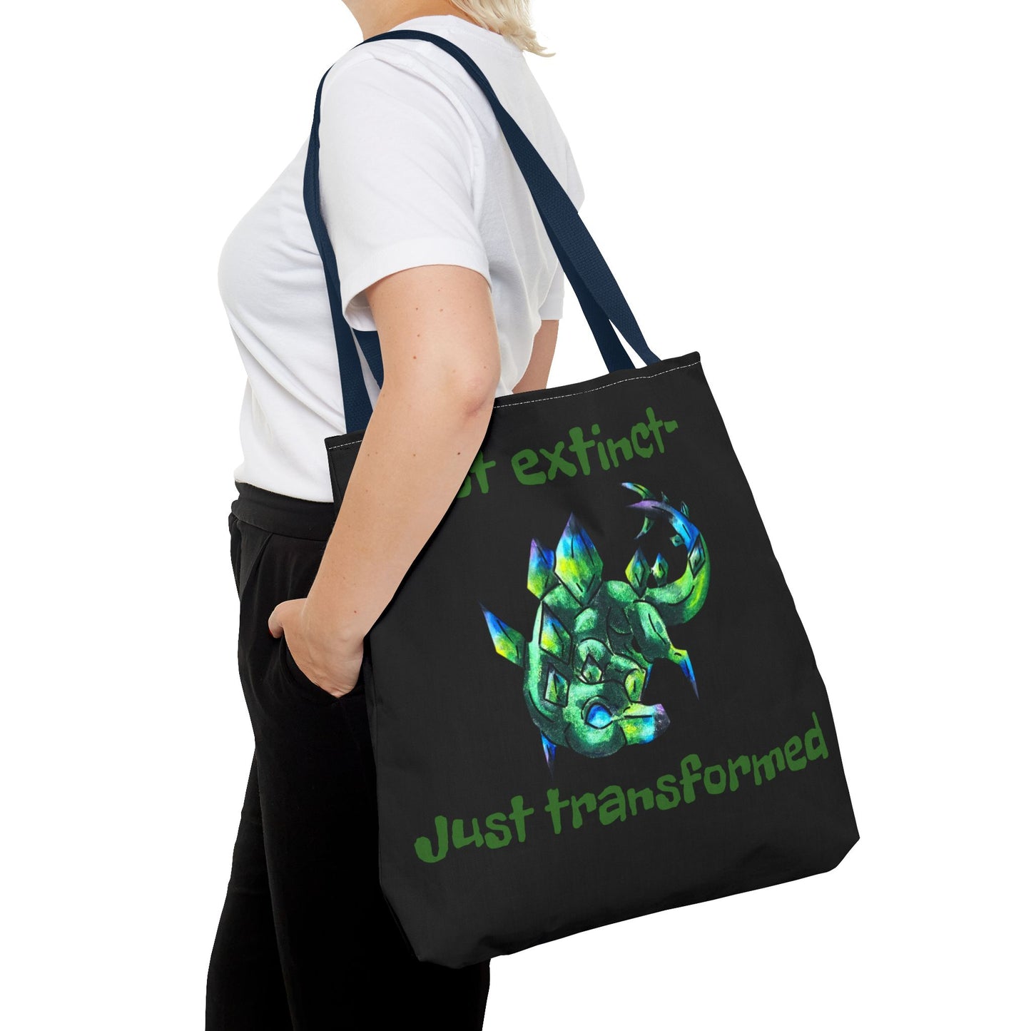 Chibi Arith the Stegosaurus- Chibi Dinosaur Art- Prehistoric Creature- Double-sided Tote Bag