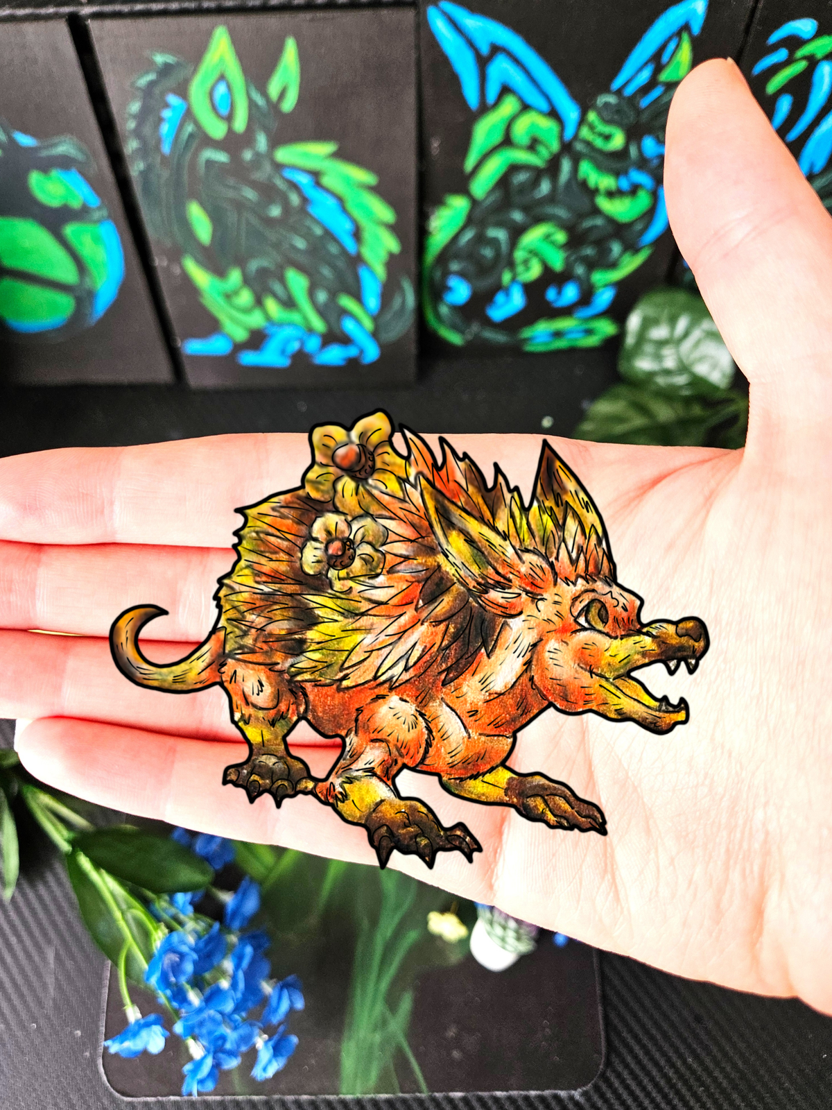 Aster the Fall Hedgehog Body Sticker