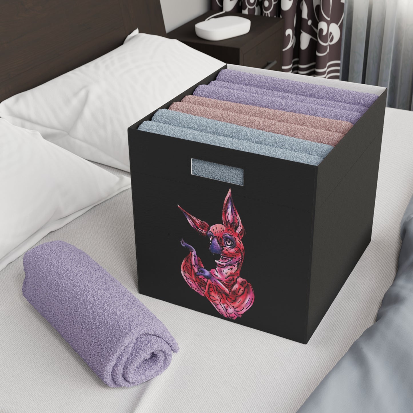 Myra the Bat Felt Storage Box