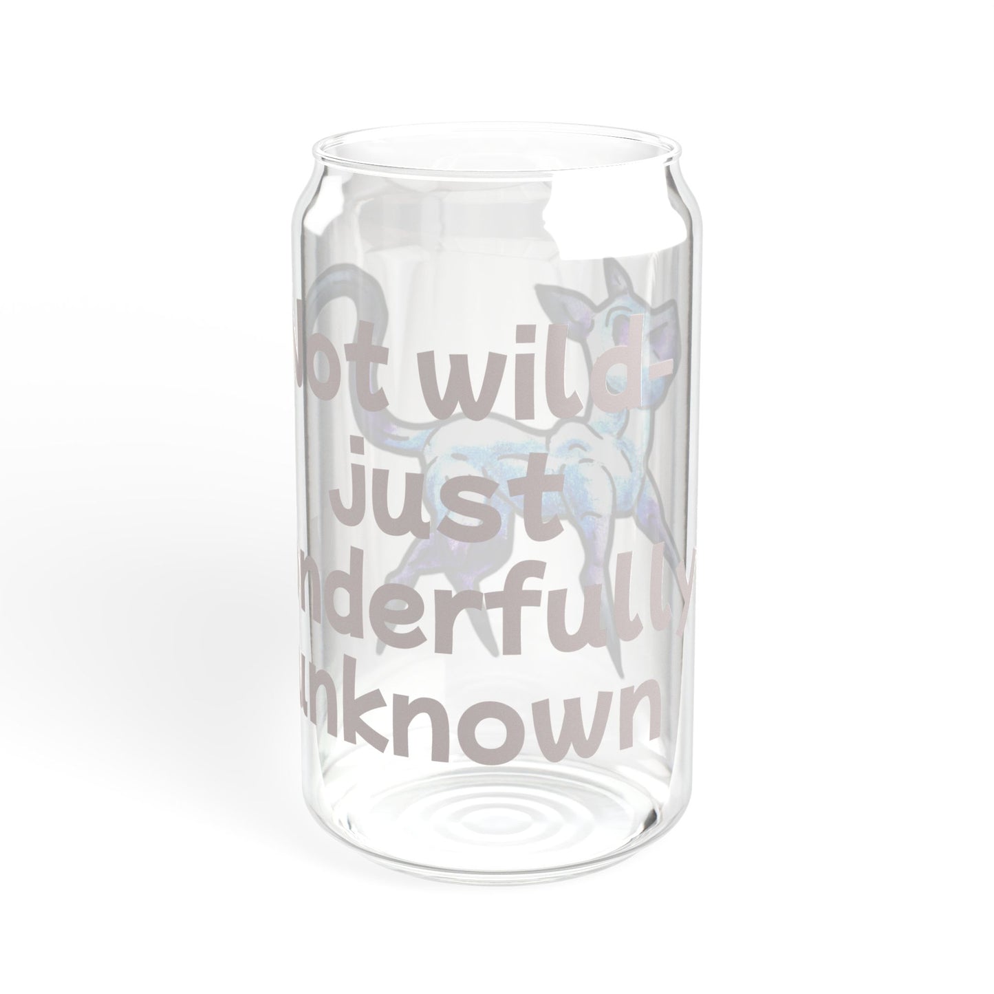 Chibi Slictine the Cat- Not Wild- Fantasy Cat- Cute Creature Art- Nature Animal- Glass Tumbler 16oz