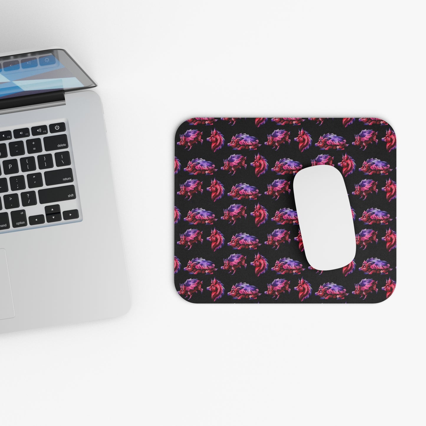 Chibi Azalea the Hedgehog-Pattern- Chibi Hedgehog- Cute Animal - Mouse Pad (Rectangle)