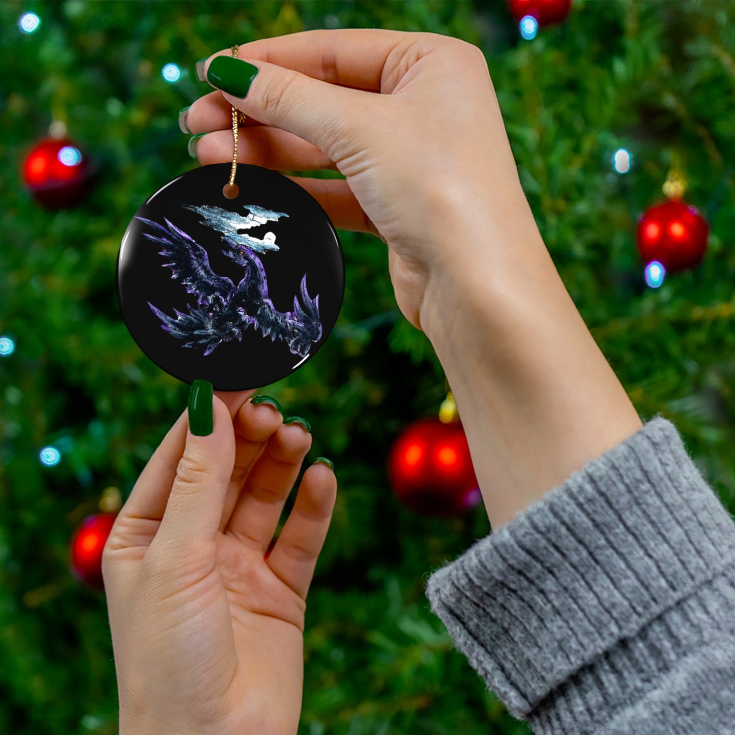 Spooks the Crow Ceramic Ornament