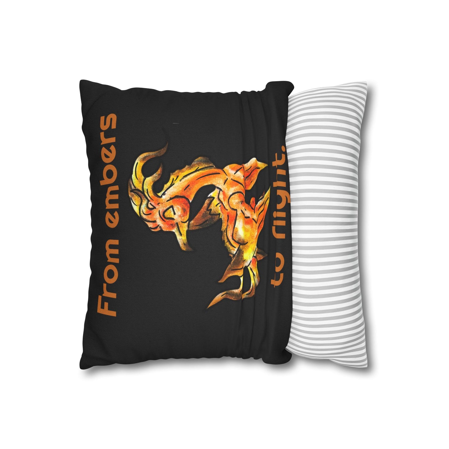 Chibi Cayene the Pheonix- Fantasy Bird Illustration- Majestic Phoenix- Double-sided Pillowcase