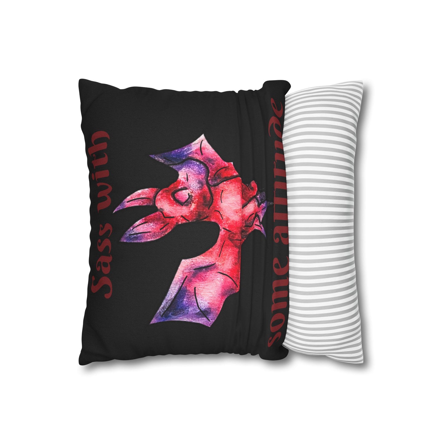 Chibi Myra the Bat- Chibi Bat- Cute Animal -Double-sided Pillowcase