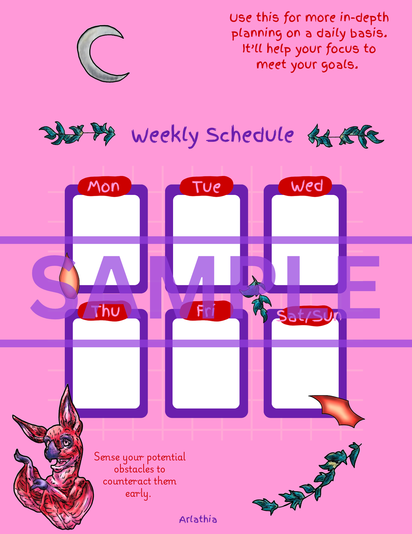 DIGITAL DOWNLOAD Myra Monthly Planner