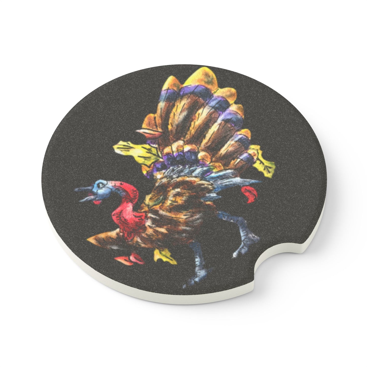 Jerkey the Turkey Soapstone Car Coaster