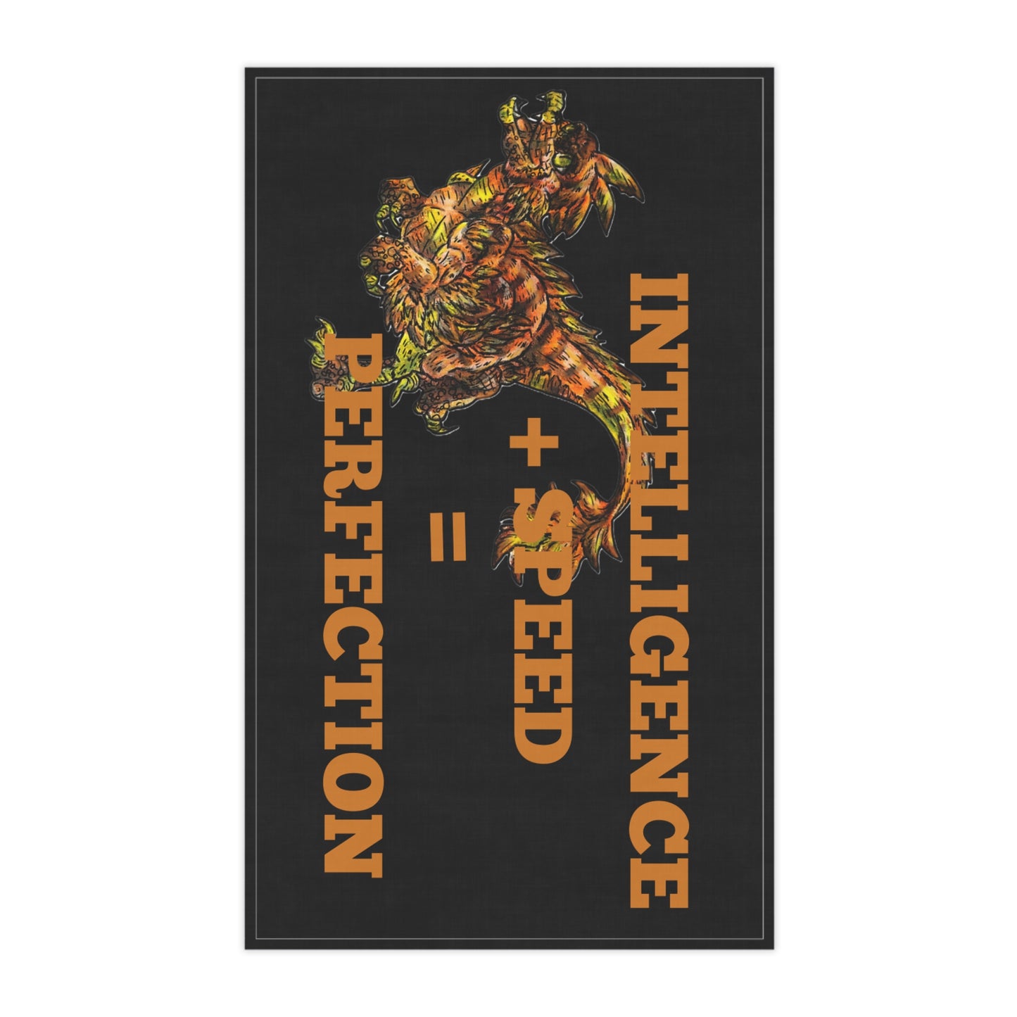 Caena the Raptor Intelligence + Speed = Perfection Tea Towel