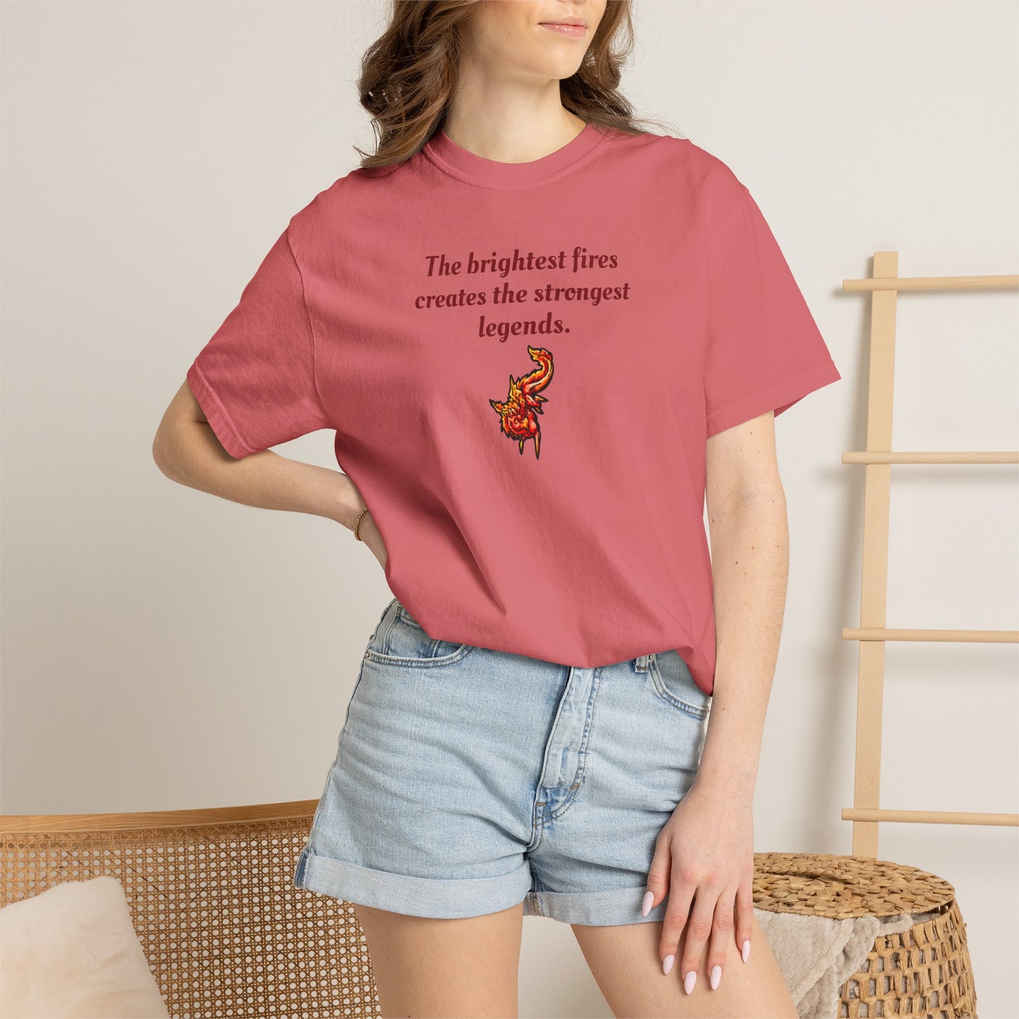 Chibi Fire Dragon- Strongest Legends- Elemental- Fantasy Dragon- T-shirt