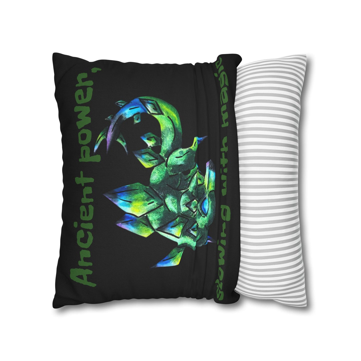 Chibi Arith the Stegosaurus- Chibi Dinosaur Art- Prehistoric Creature - Double-sided Pillow Cover
