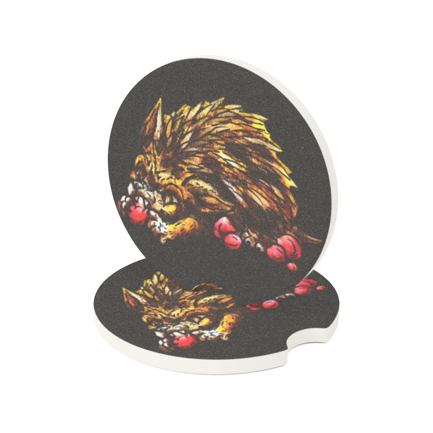 Cider the Hedgehog Soapstone Car Coaster