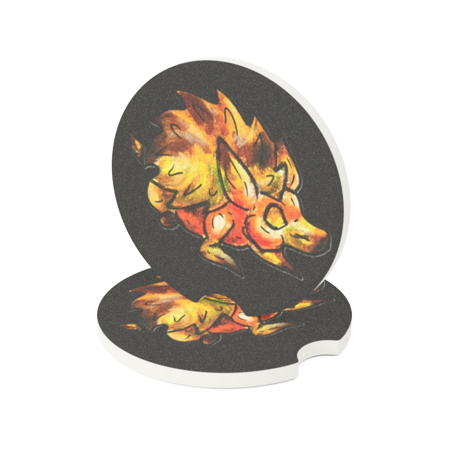 Minis Aster the Fall Hedgehog Soapstone Car Coaster