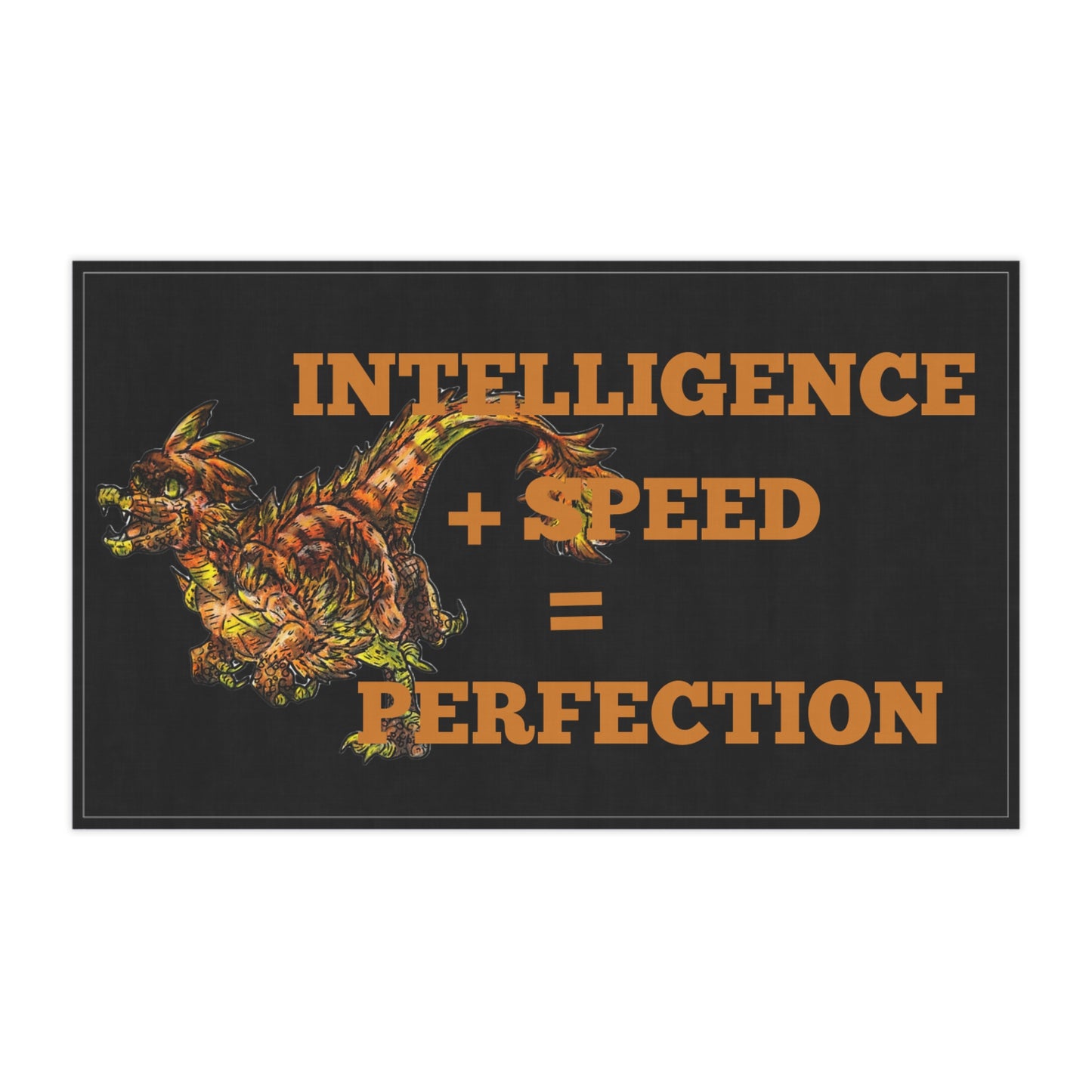 Caena the Raptor Intelligence + Speed = Perfection Tea Towel