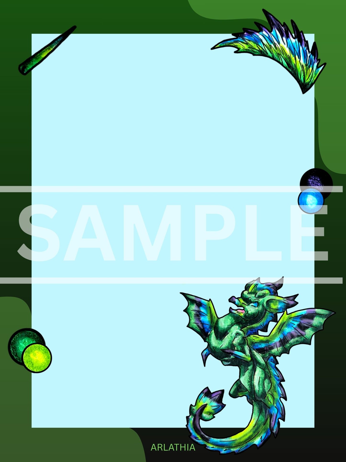 Arlith the Spinal-Quill Dragon Note Pad DIGITAL DOWNLOAD