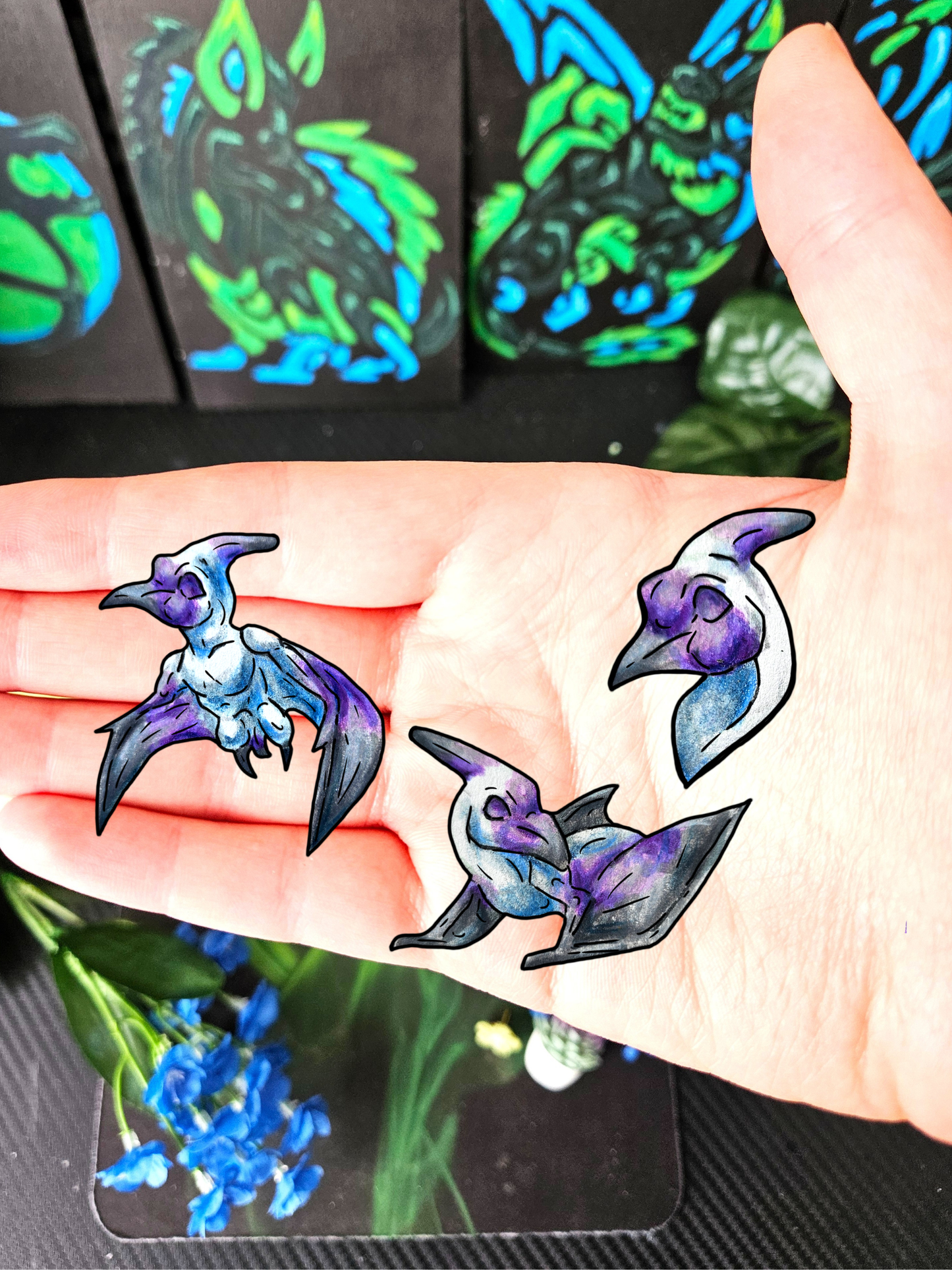 Chibi Siln the Pterodactyl Stickers (3pk)