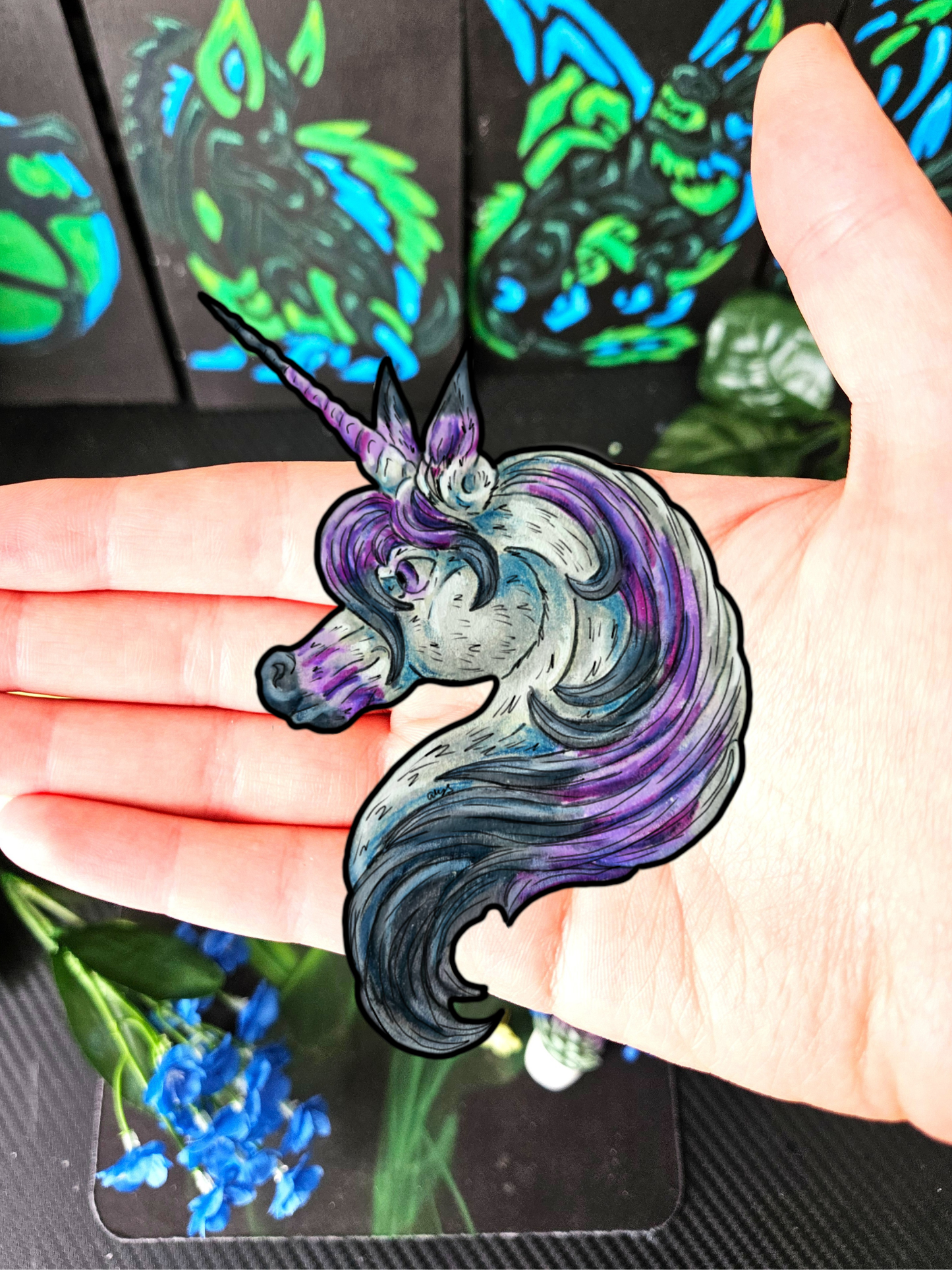 Unicorn Head Sticker