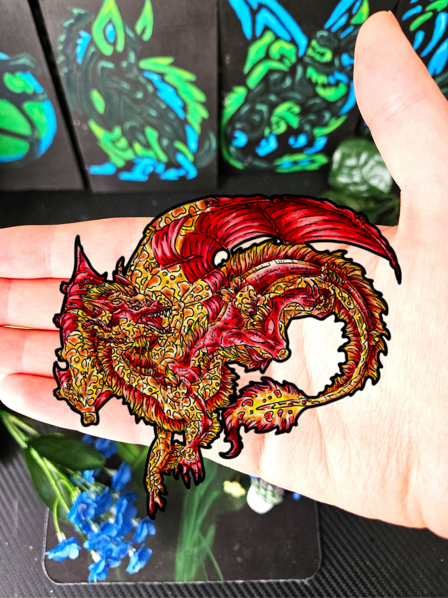 Fire Dragon Body Sticker