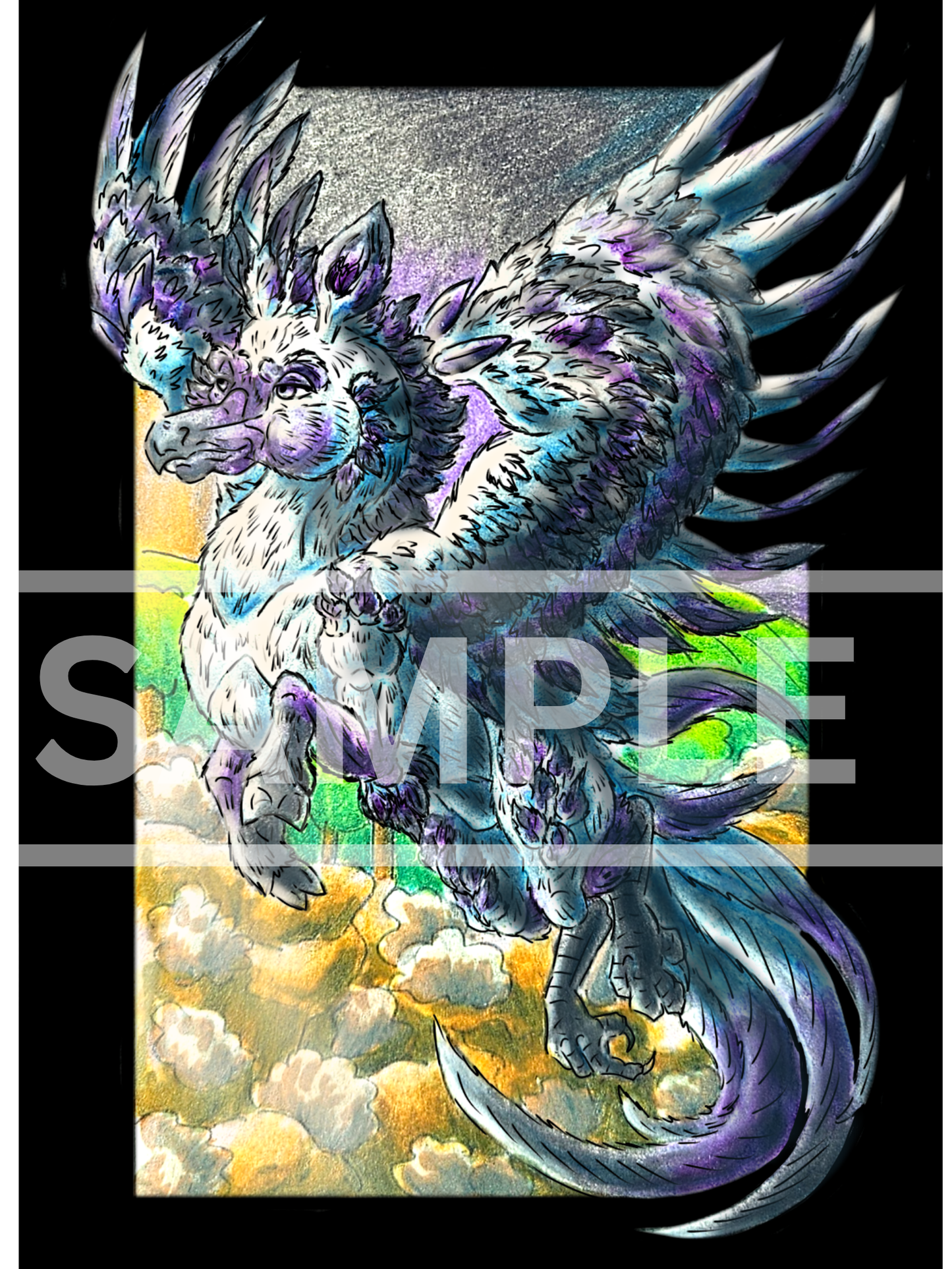 Seleste the Peryton Print DIGITAL DOWNLOAD