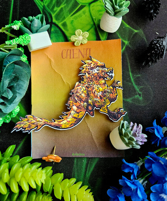 Caena the Raptor Attack Sticker