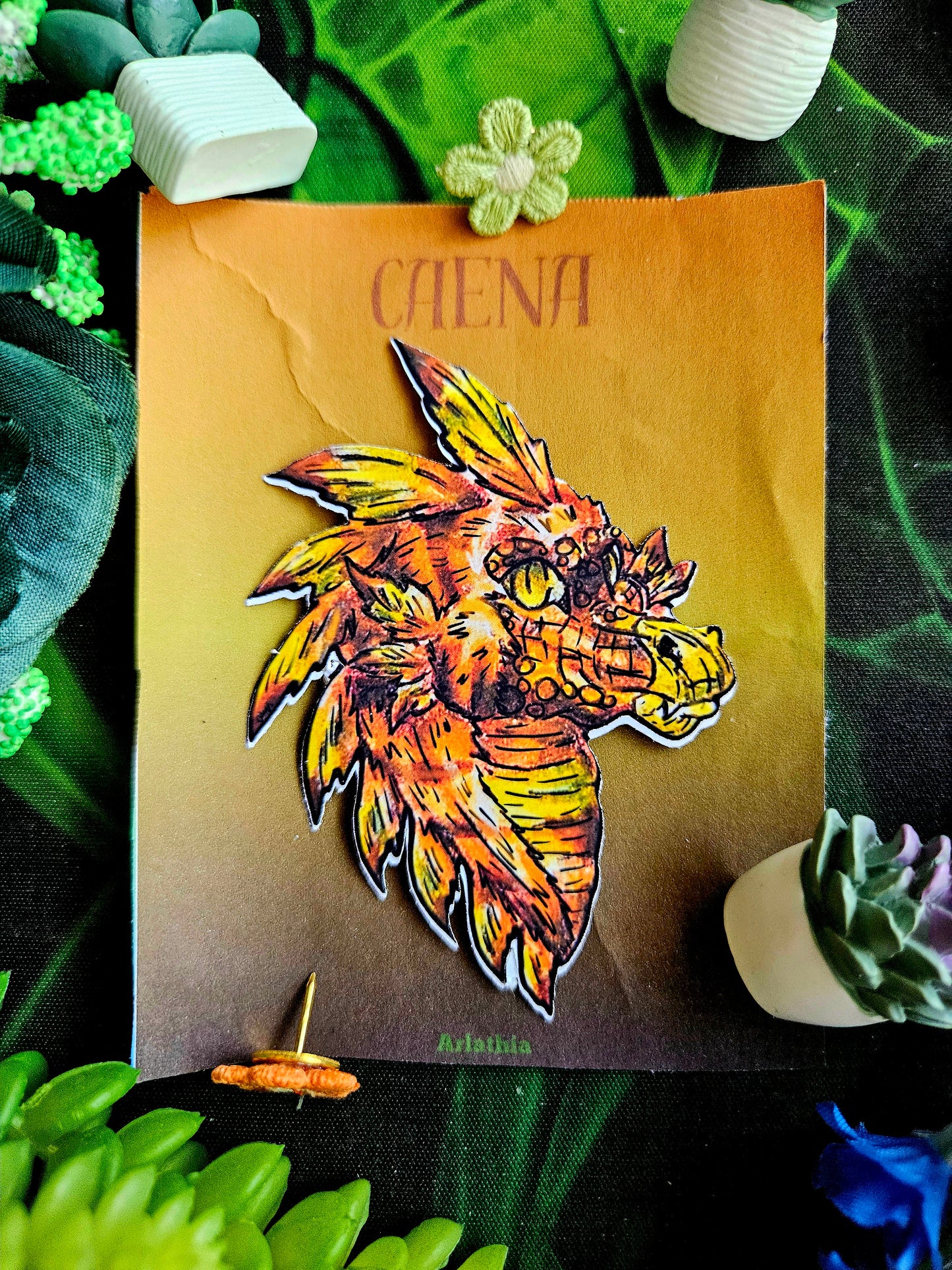 Caena the Raptor Head Magnet
