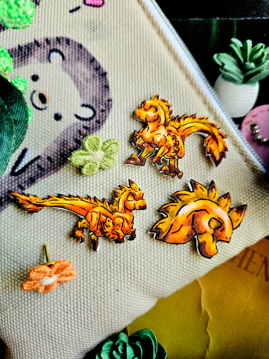 Minis Caena the Raptor Multi-Pack Pins