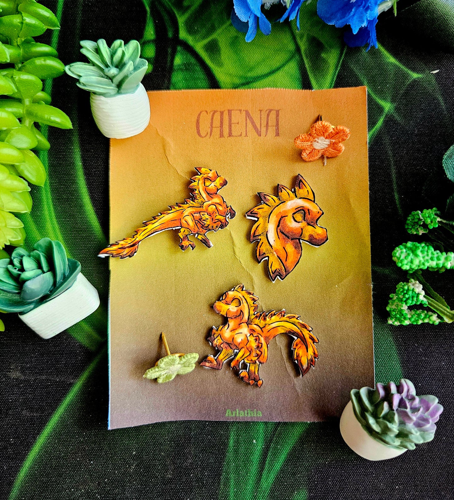 Minis Caena the Raptor Multi-Pack Pins