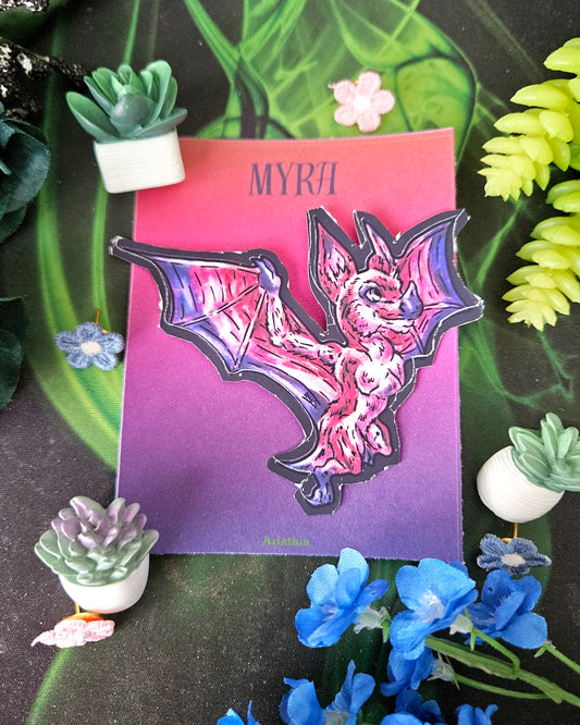 Myra the Bat Head Sticker