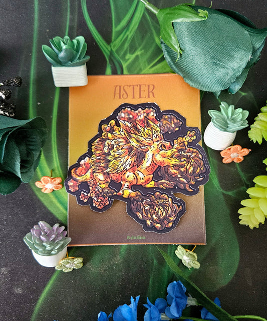 Aster the Fall Hedgehog Sticker