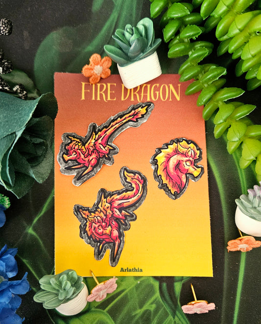 Mini Fire Dragon Multi-Pack Stickers