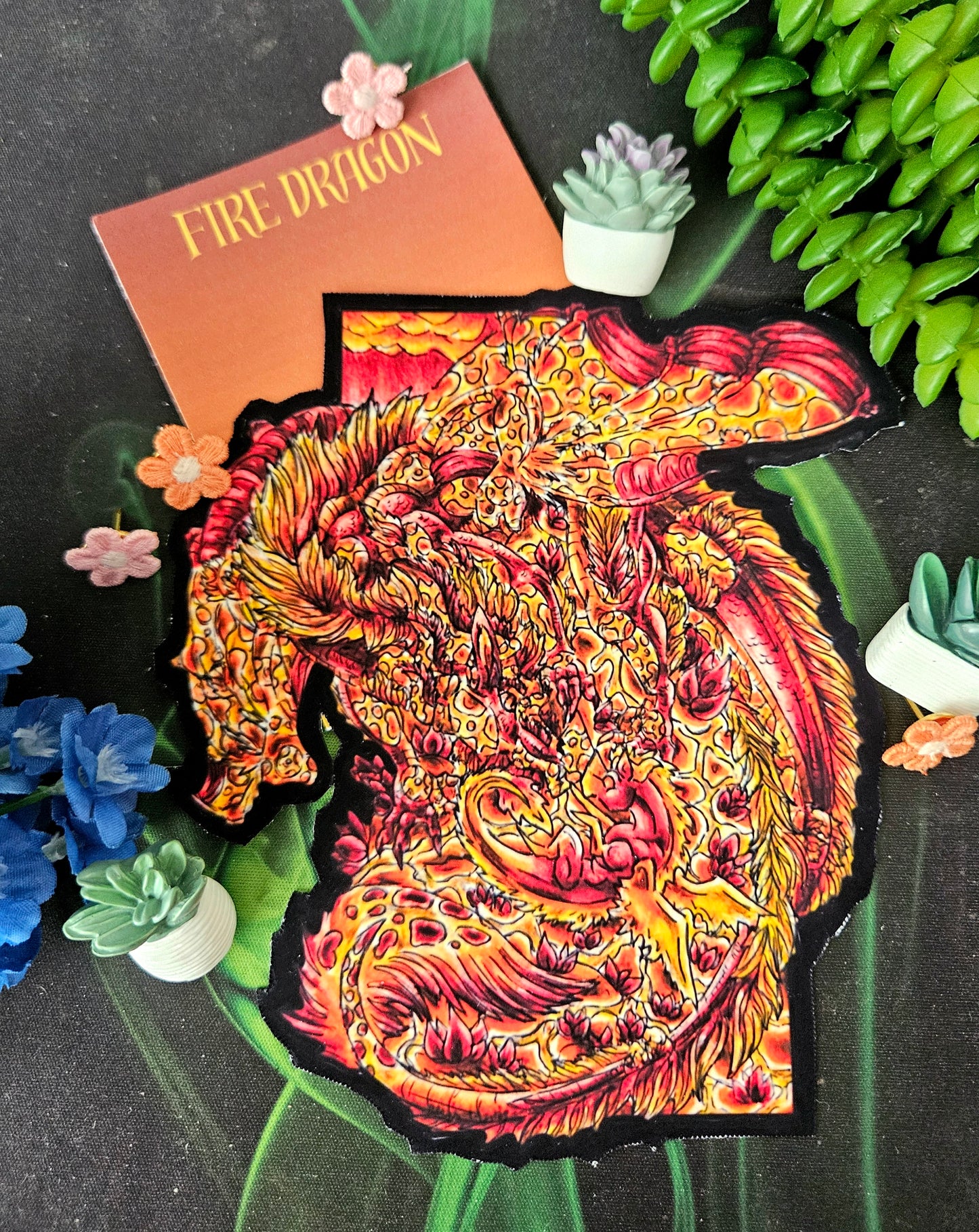 Fire Dragon Die Cut Print/Bookmark