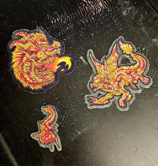 Fire Dragon Magnets Pack