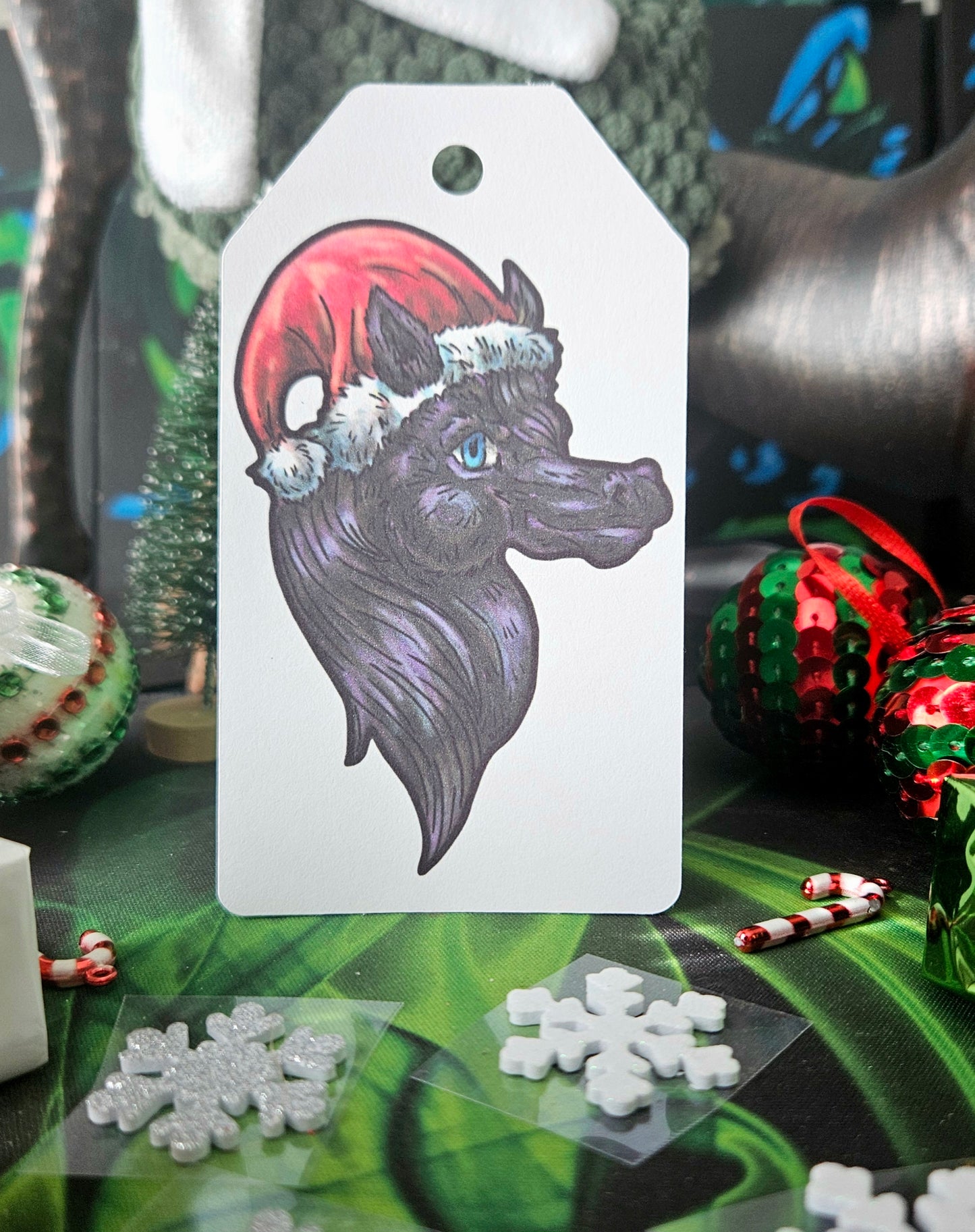 Black Ice the Horse Gift Tag