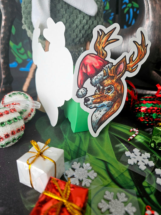 Jingle the Deer Die-Cut Greeting Card