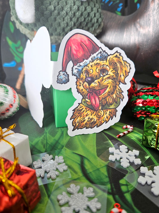 Settia the Dog Die-Cut Greeting Card