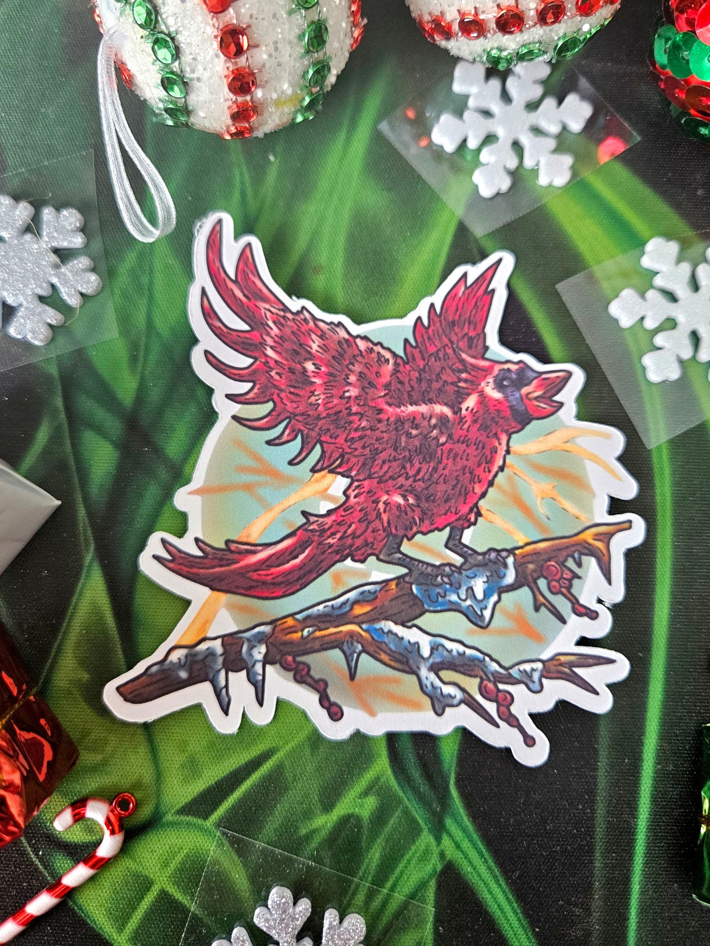 Poins the Cardinal Full Body Sticker