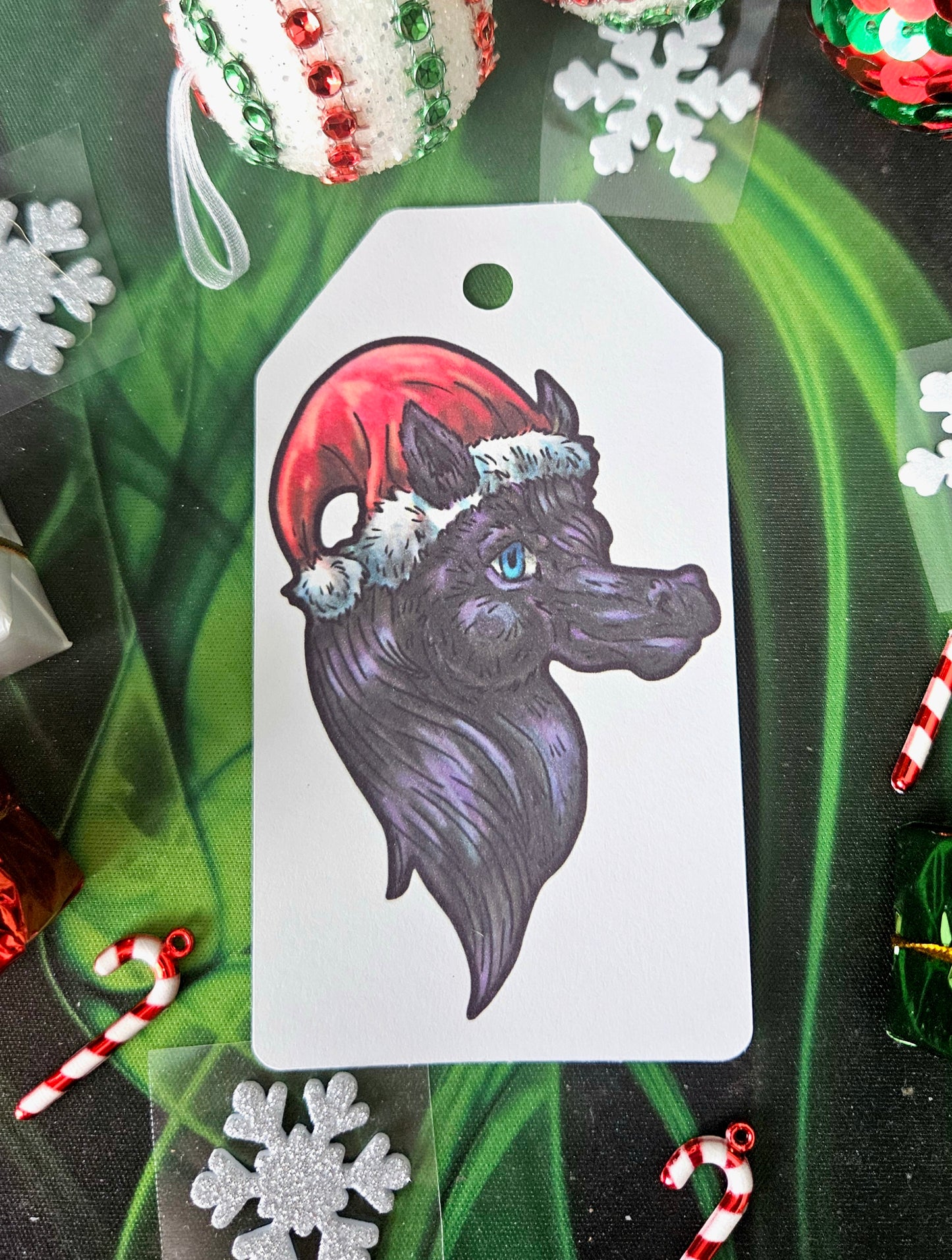 Black Ice the Horse Gift Tag