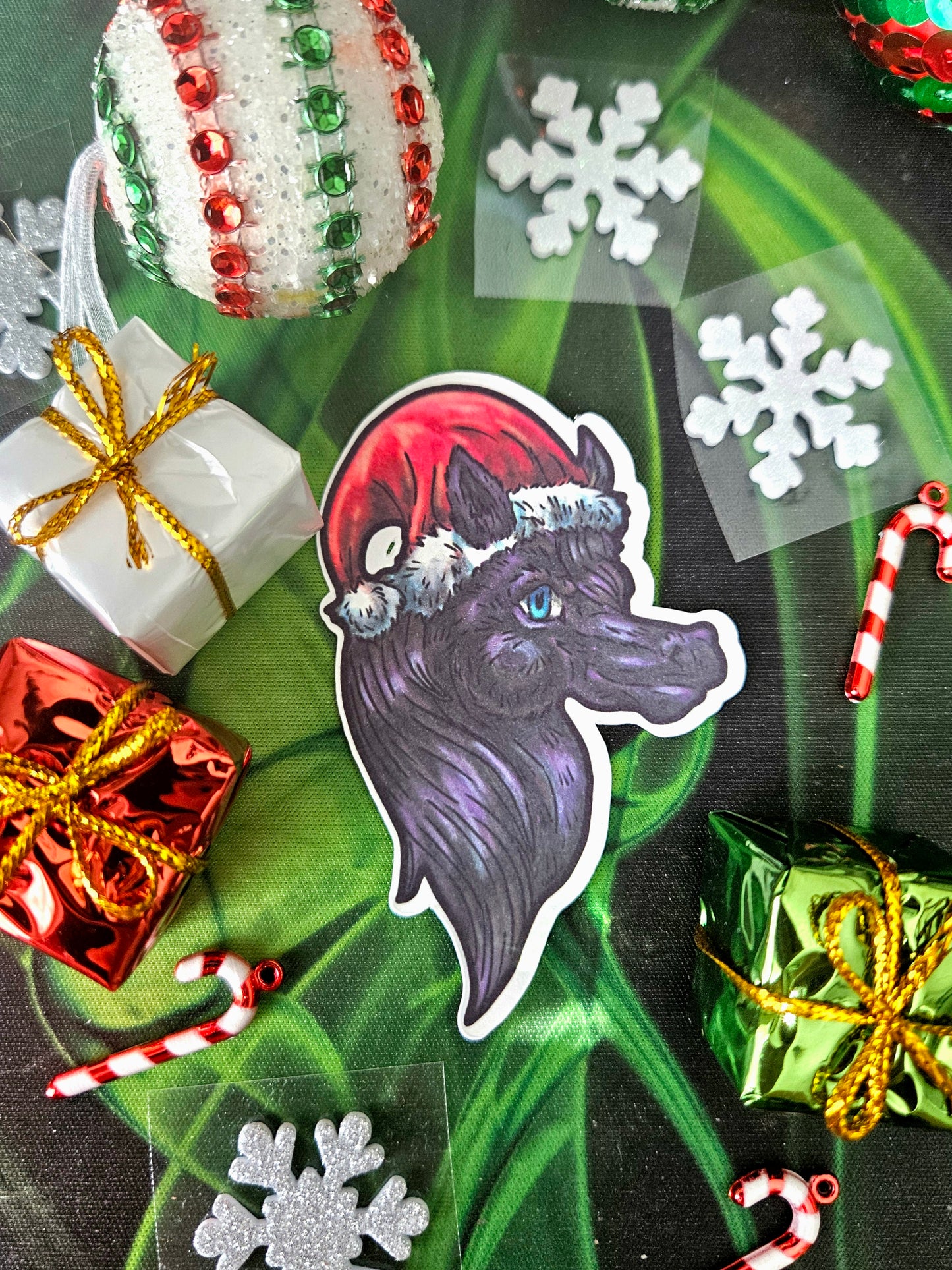 Black Ice the Horse Die-Cut Greeting Card