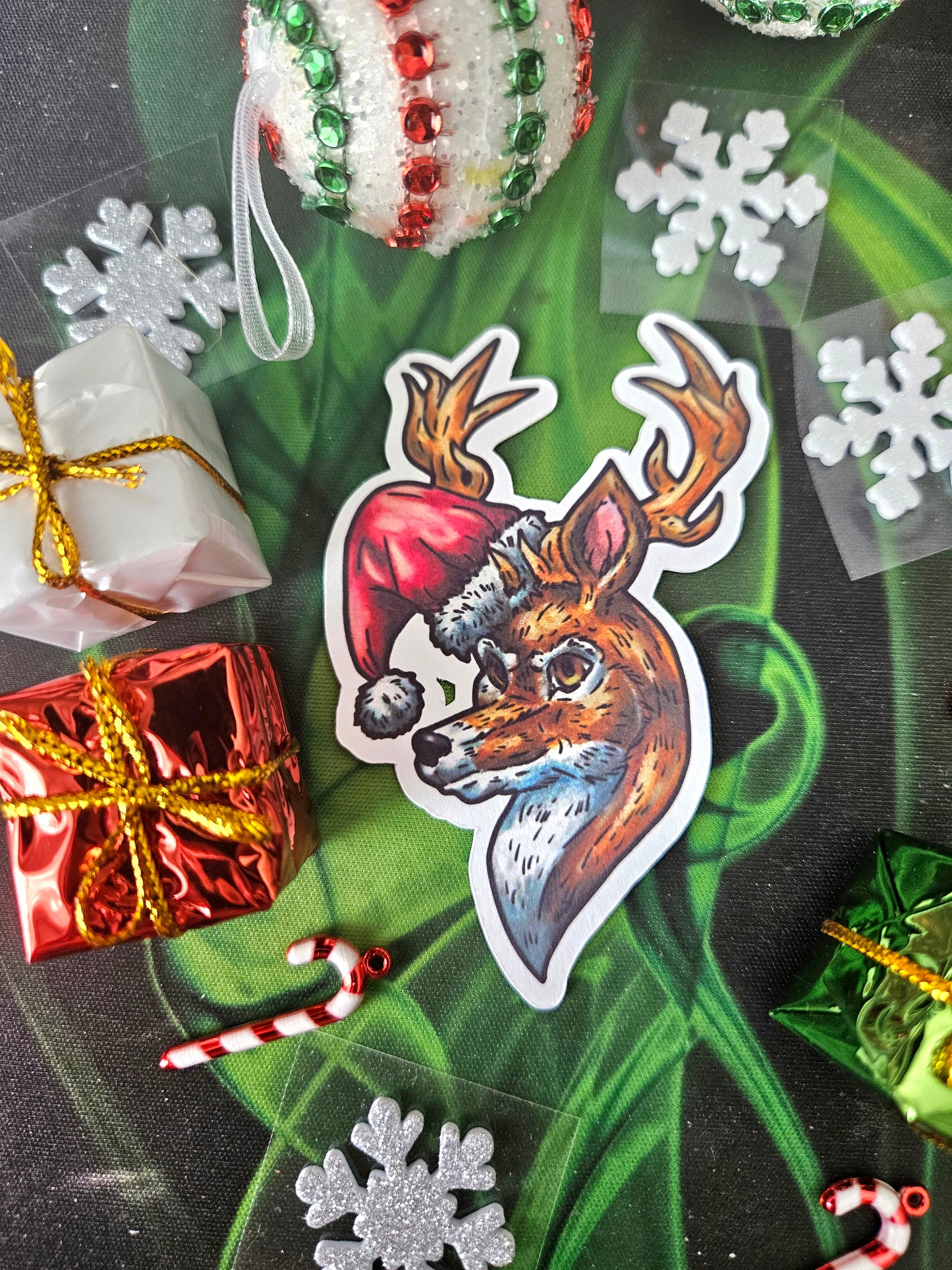 Jingle the Deer Die-Cut Greeting Card