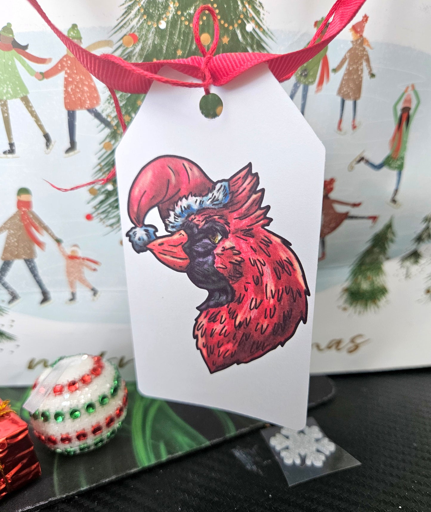 Poins the Cardinal Gift Tag