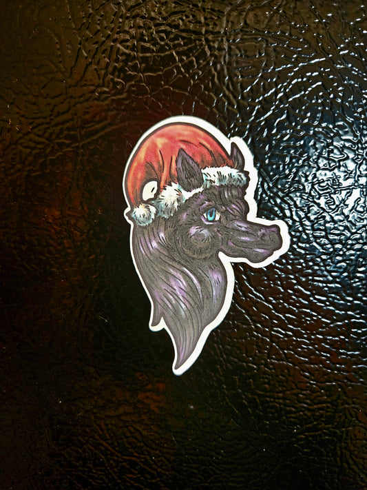 Black Ice the Horse Head Magnet