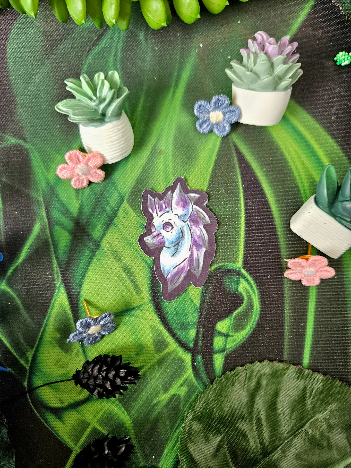 Minis Snowdrop – Winter Fantasy Hedgehog Creature Stickers – Cute Mythical Animal Art Decal – Original Fantasy Creature (3PK)