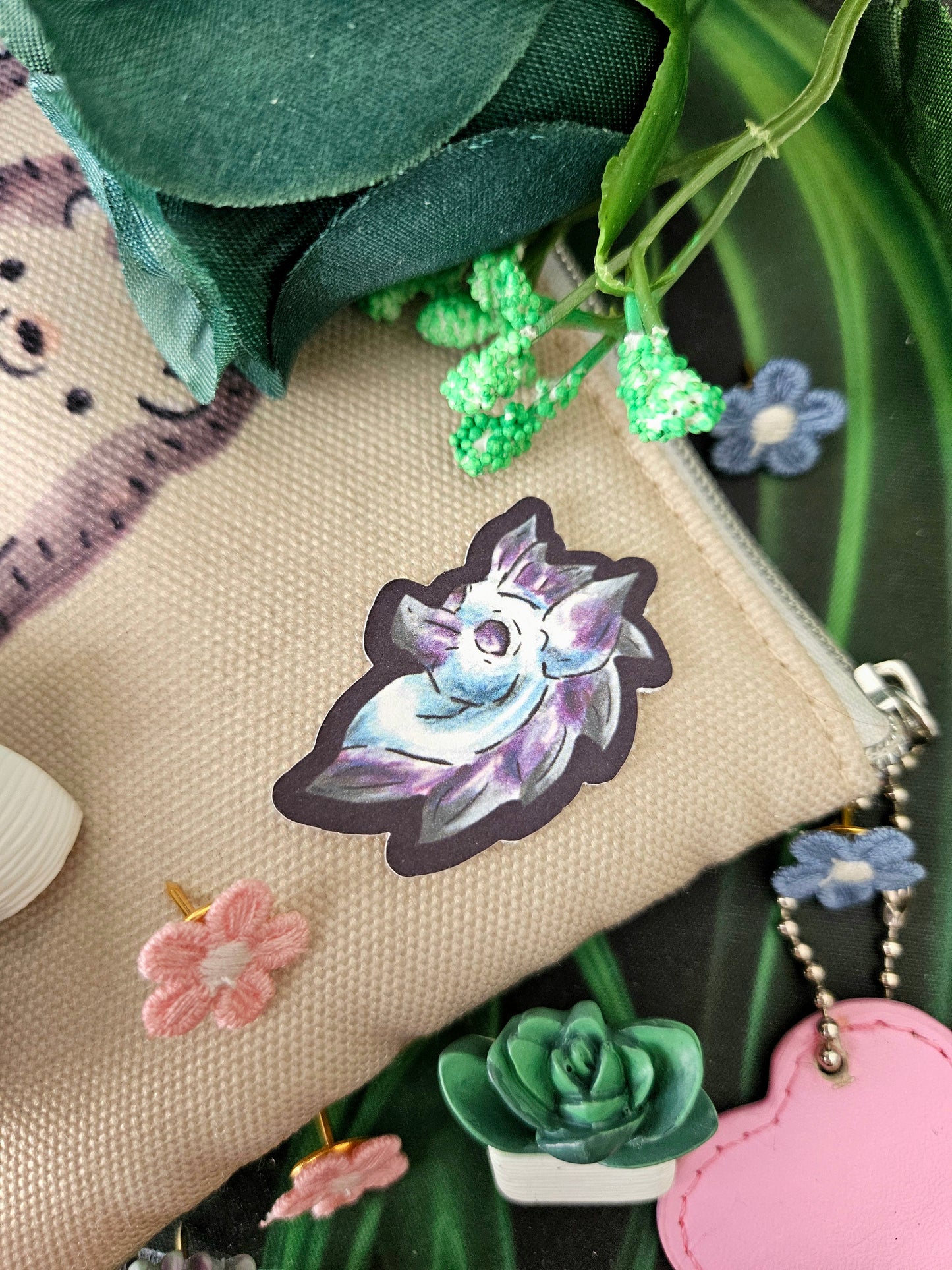 Minis Snowdrop – Winter Fantasy Hedgehog Creature Shrink Pins – Cute Mythical Animal Art Decal – Original Fantasy Creature 3pk