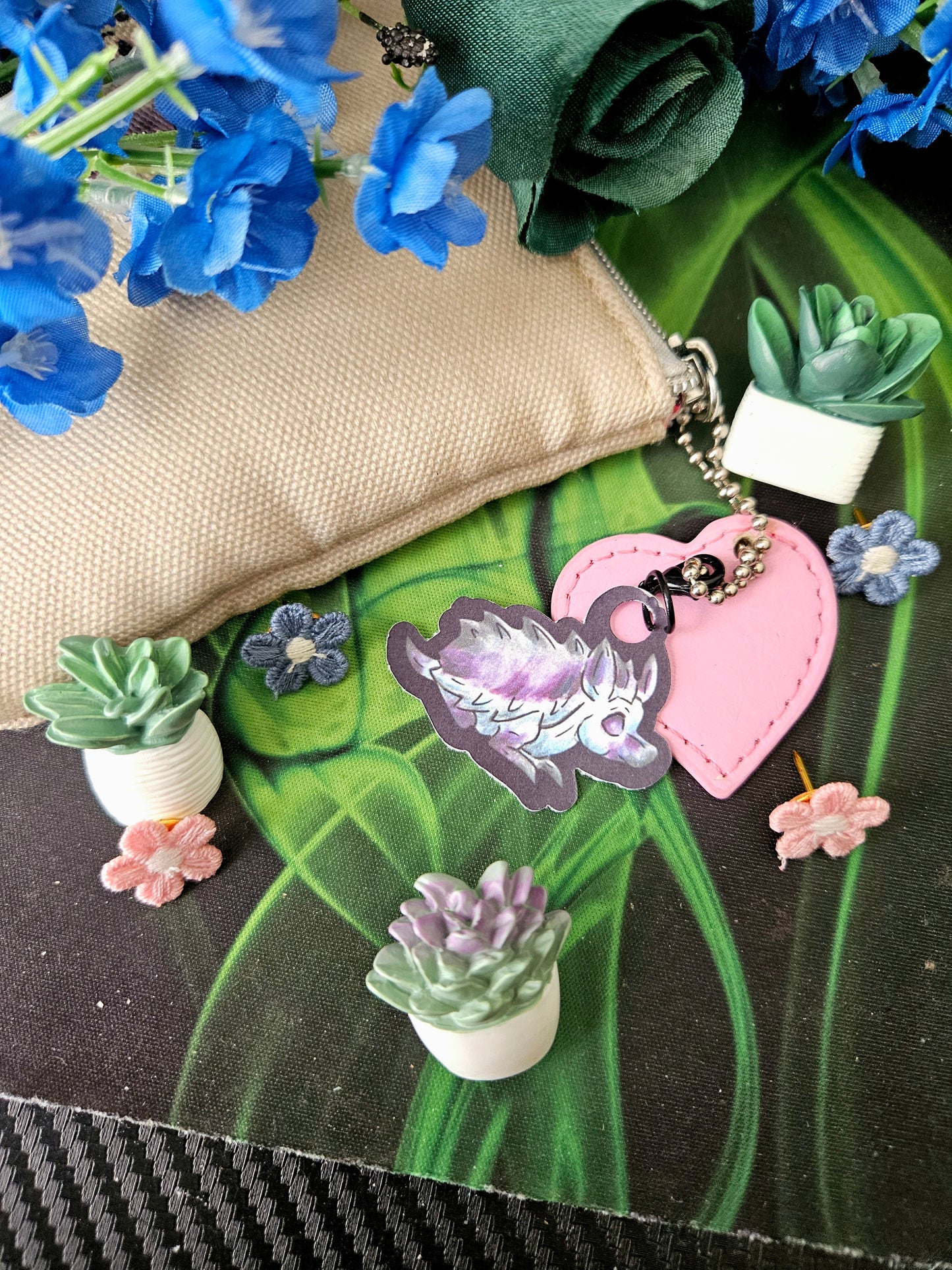 Minis Snowdrop – Winter Fantasy Hedgehog Creature Shrink Charms – Cute Mythical Animal Art Decal – Original Fantasy Creature 3pk