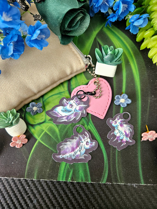 Minis Snowdrop – Winter Fantasy Hedgehog Creature Shrink Charms – Cute Mythical Animal Art Decal – Original Fantasy Creature 3pk