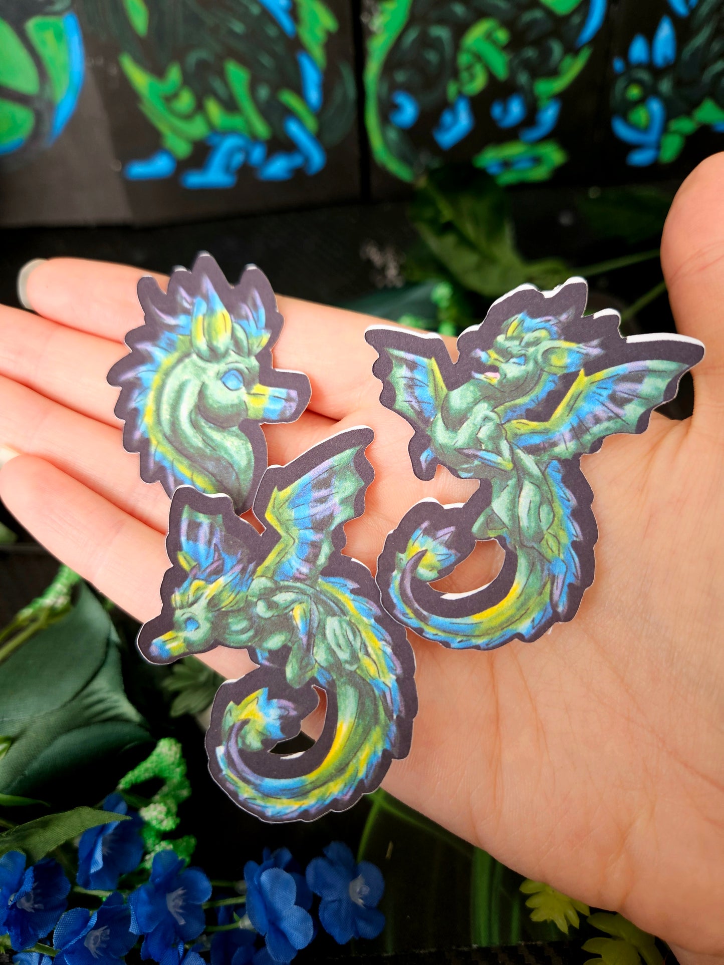 Arlith- Emerald Dragon – Aggressive Green Fantasy Chibi Dragon –Chibi Dragon Pins– Mythical Creature– Dragon Lover Gift- Pin 3pk