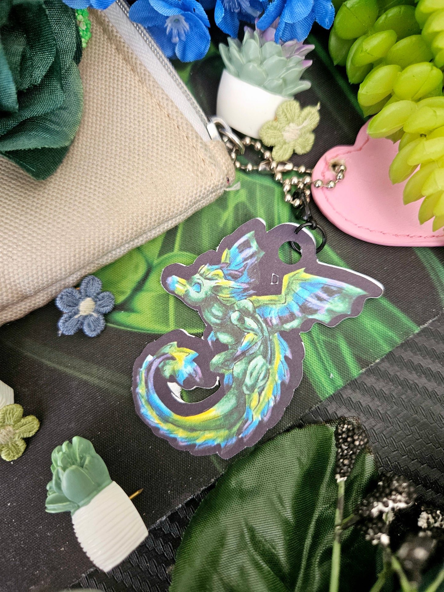 Arlith- Emerald Dragon – Aggressive Green Fantasy Chibi Dragon – Dragon Charms – Mythical Creature– Dragon Lover Gift- Charms 3pk