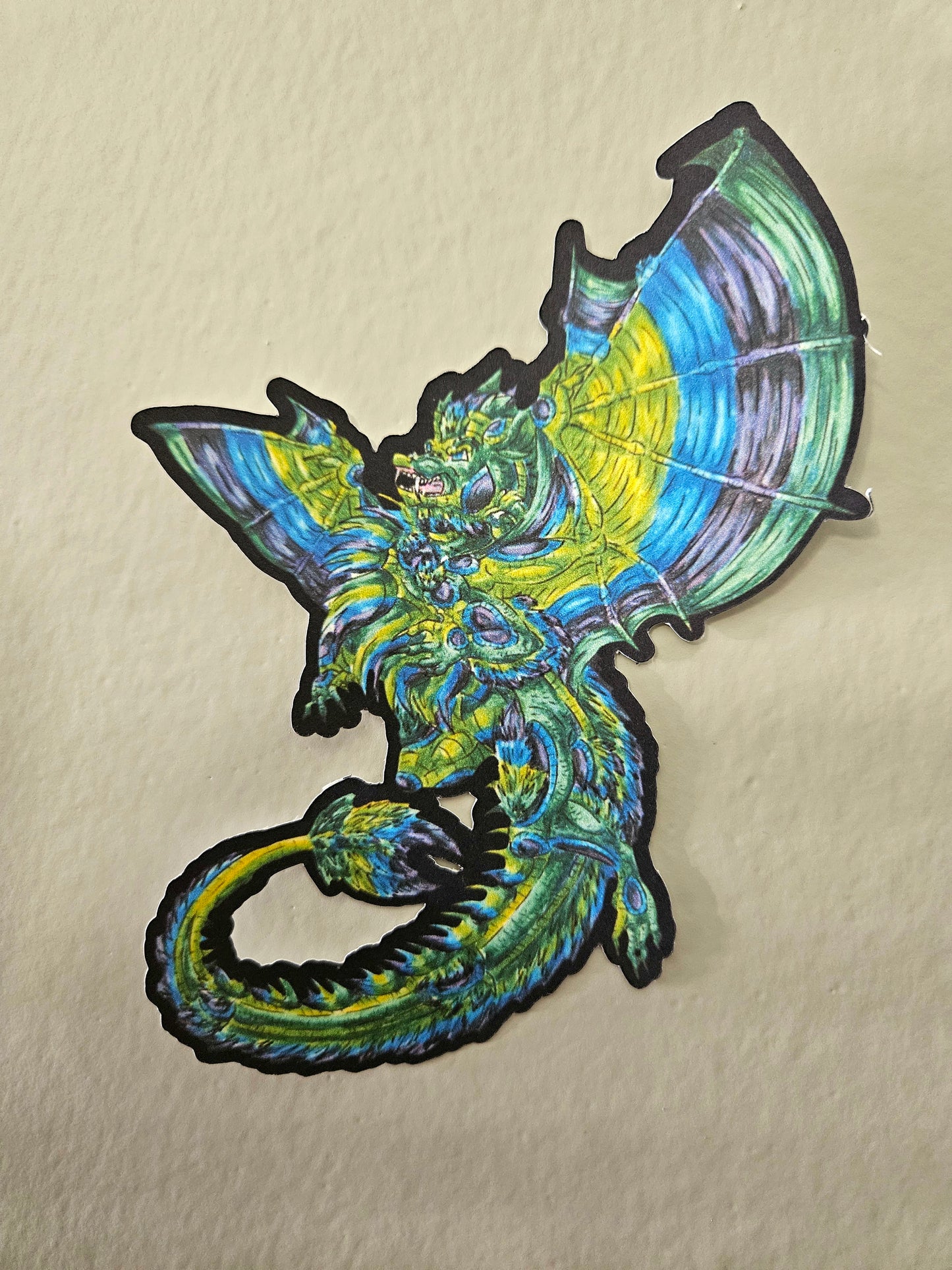 Arlith- Emerald Dragon – Aggressive Green Fantasy Dragon – Dragon Body Sticker – Mythical Creature– Dragon Lover Gift- Sticker