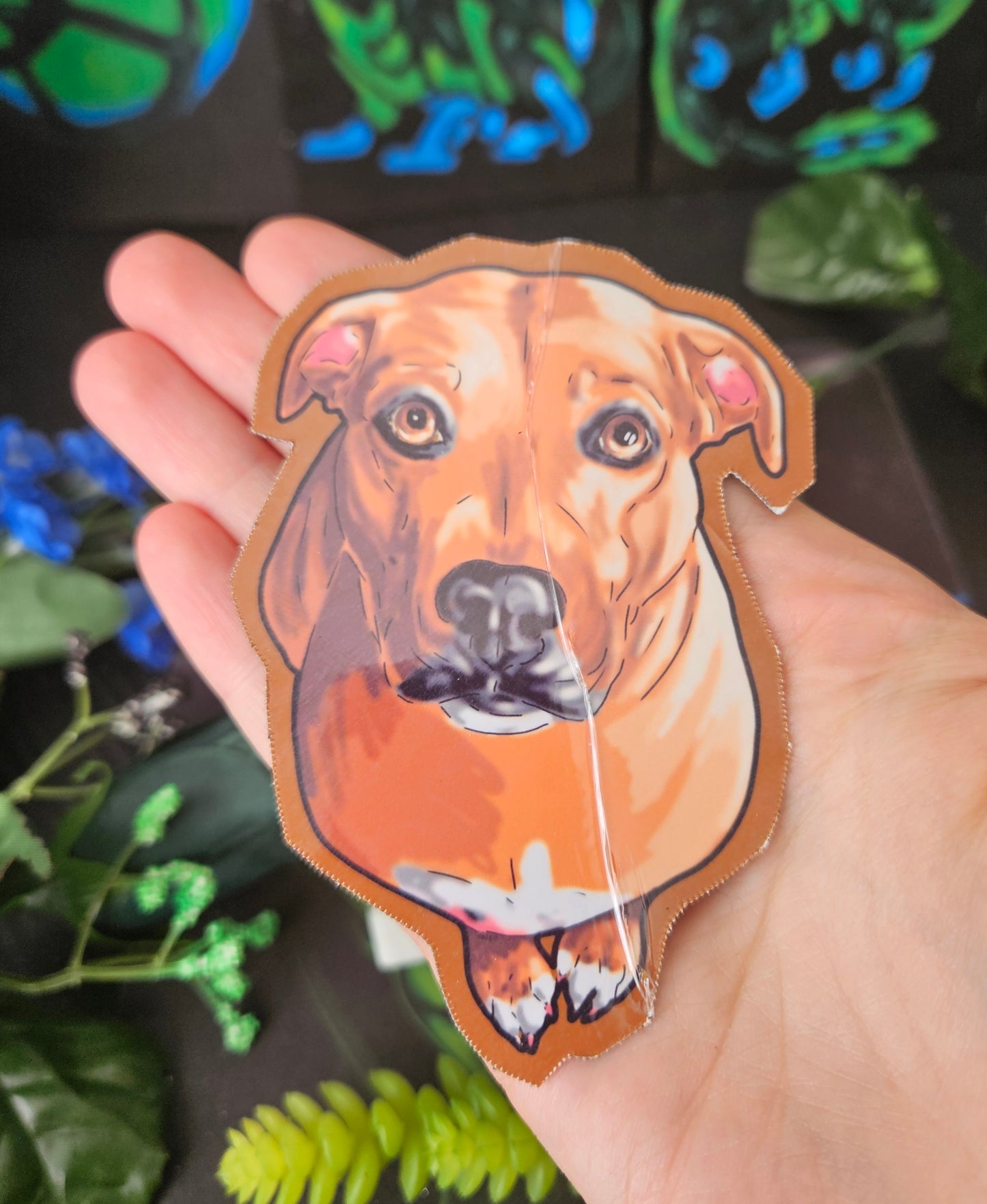 Cute Dog Magnet - Dog Lover Gift- Magnet - Hound Dog Mix