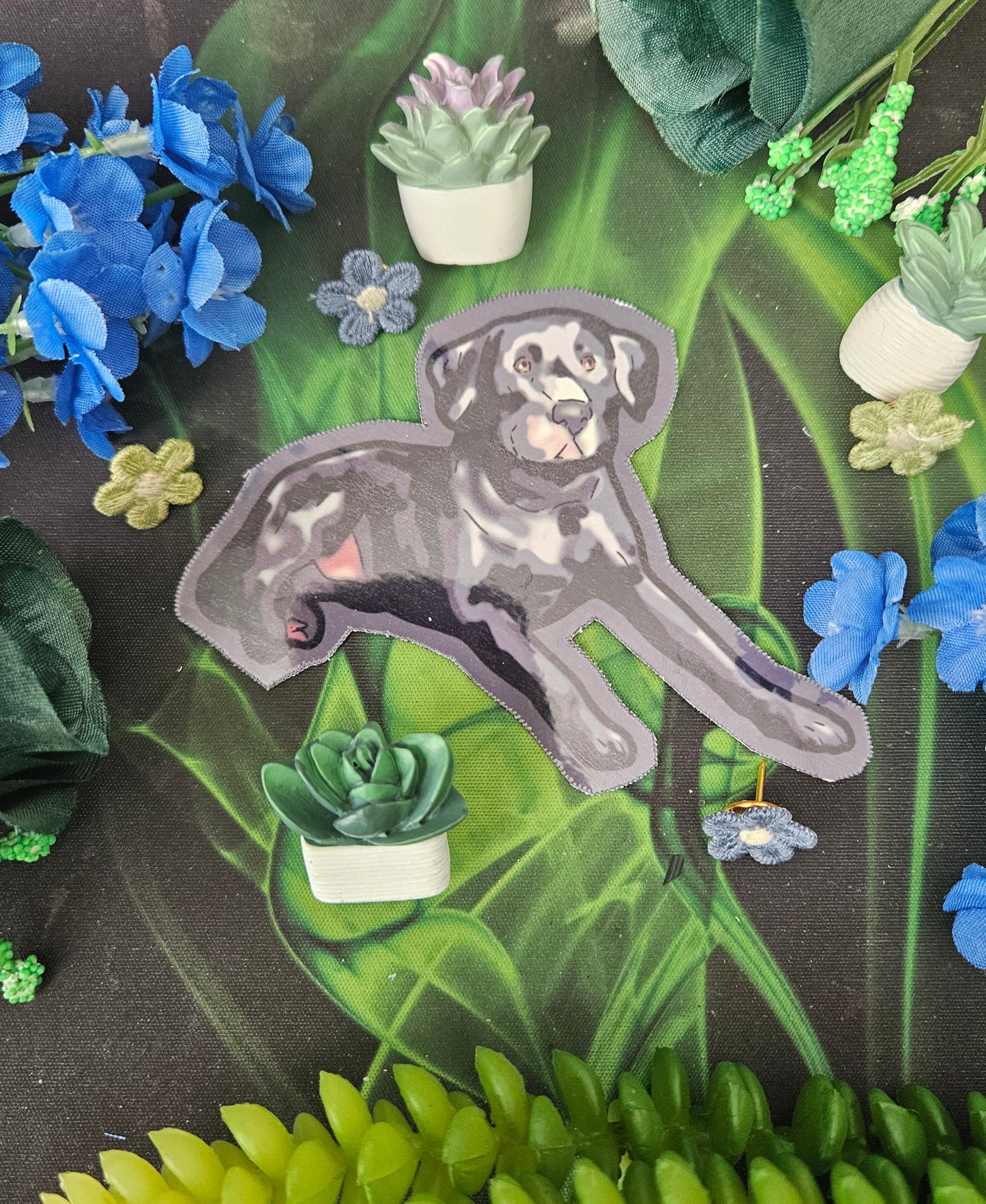 Cute Dog Sticker- Dog Lover Gift- Sticker - Black Lab Mix Breed
